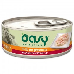 Oasy Wet Dog Pollo con Prosciutto Lattina 150 gr