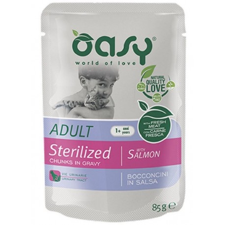 Oasy Bocconcini in Salsa Sterilizzato al Salmone 85 gr