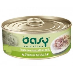 Oasy Wet Cat Specialità al Naturale Tonno con Straccetti di Pollo 150 gr