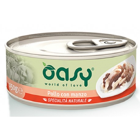 Oasy Wet Cat Specialità al Naturale Pollo con Manzo 150 gr