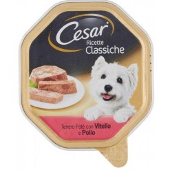 Cesar Ricette Classiche Patè con Vitello e Pollo Cibo per Cane