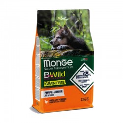 Monge Bwild Grain Free Anatra con Patate Puppy & Junior All Breeds 2,5 Kg